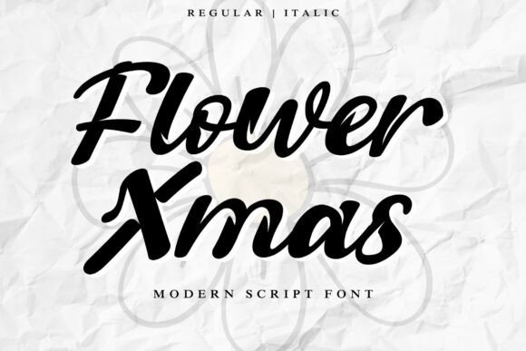 Flower Xmas Font - Featured Image