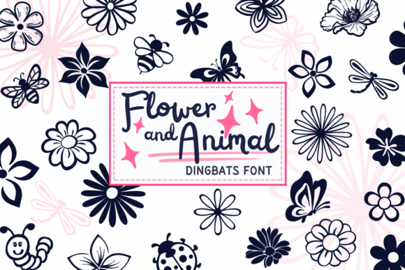Flower and Animal Font - Featured Image