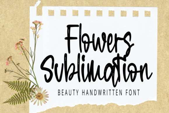 Flowers Sublimation Font - Featured Image