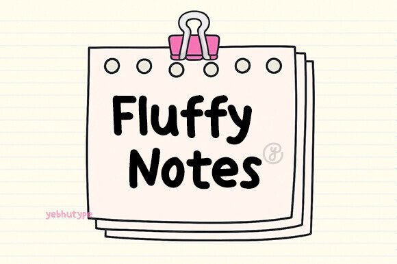Fluffy Notes Font - Featured Image