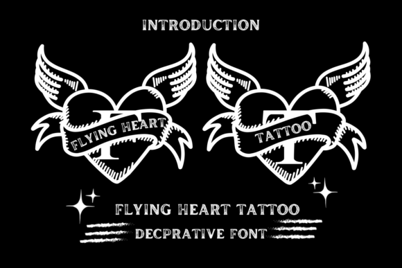 Flying Heart Tattoo Font - Featured Image