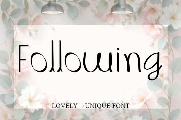 Following Font - Featured Image