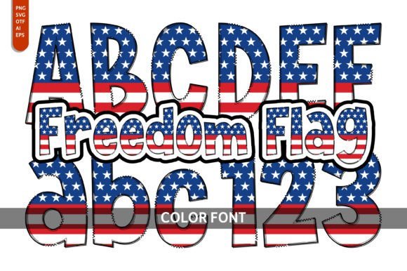 Freedom Flag Font - Featured Image