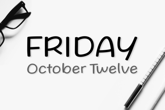 Friday October Twelve Font - Featured Image
