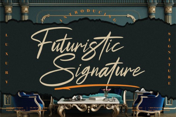 Futuristic Signature Font - Featured Image