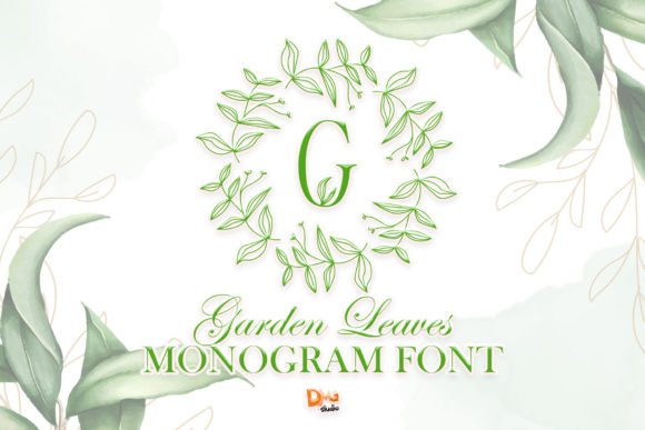 Garden Leaves Monogram Font - Featured Image