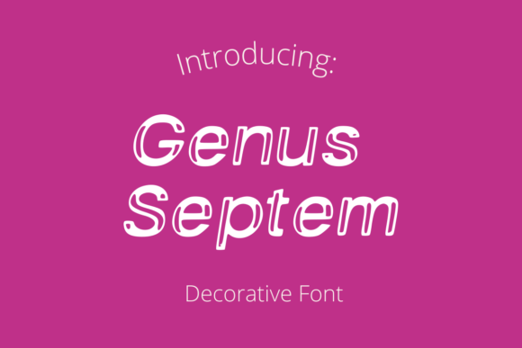 Genus Septem Font - Featured Image