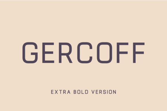Gercoff Extra Bold Font - Featured Image