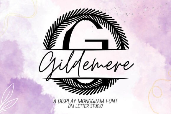 Gildemere Split Monogram Font - Featured Image