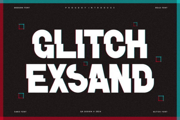 Glitch Exsand Font - Featured Image