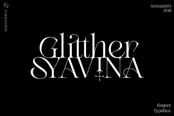 Glitther Syavina Font - Featured Image