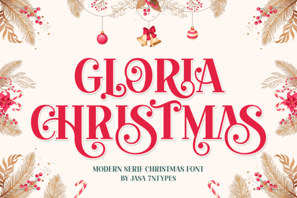 Gloria Christmas Font - Featured Image