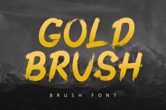 Gold Brush Font - Featured Image