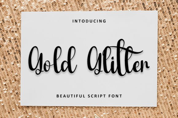 Gold Glitter Font - Featured Image