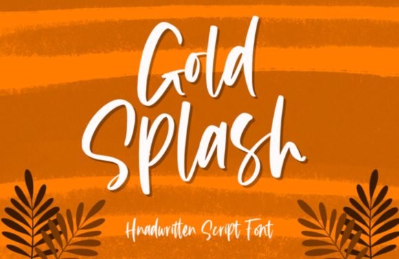 Gold Splash Font - Featured Image