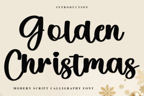 Golden Christmas Font - Featured Image