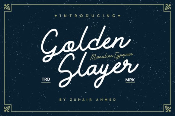 Golden Slayer Font - Featured Image