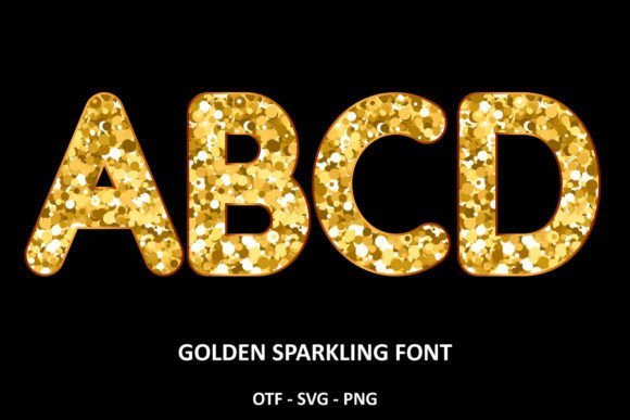 Golden Sparkling Font - Featured Image