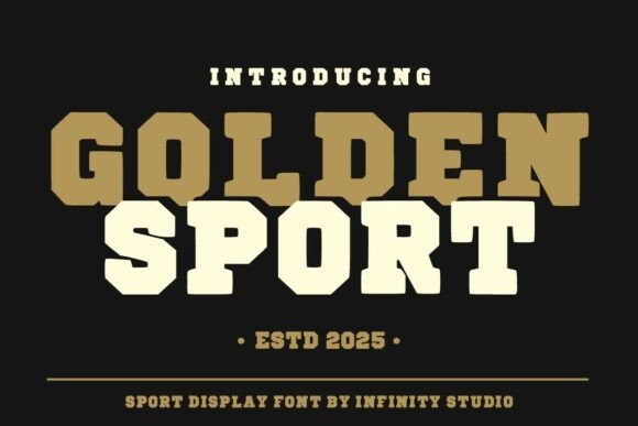 Golden Sport Font - Featured Image