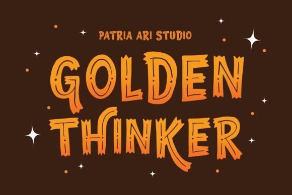 Golden Thinker Font - Featured Image