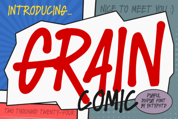 Grain Comic Font - Featured Image