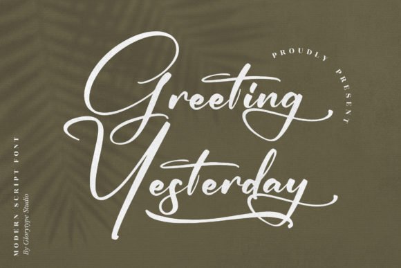 Greeting Yesterday Font - Featured Image