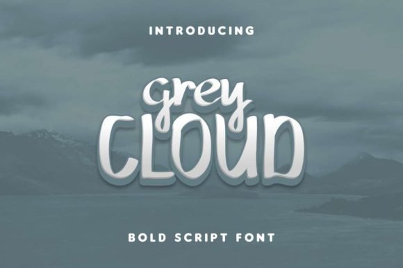 Grey Cloud Font - Featured Image