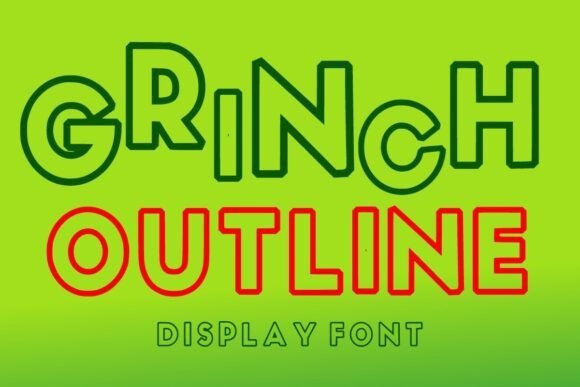 Grinch Outline Font - Featured Image