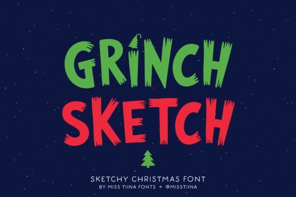 Grinch Sketch Font - Featured Image