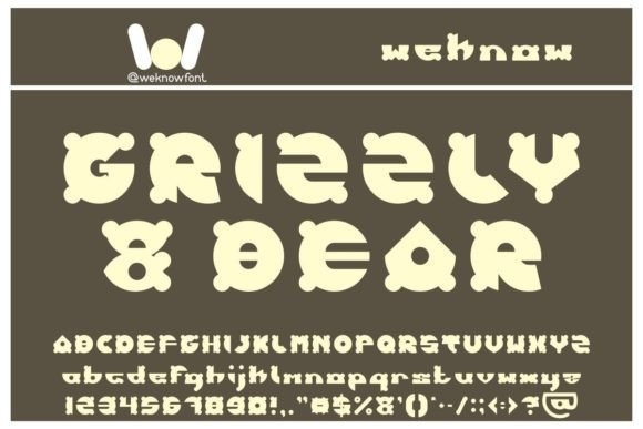 Grizzly and Bear Font - Featured Image