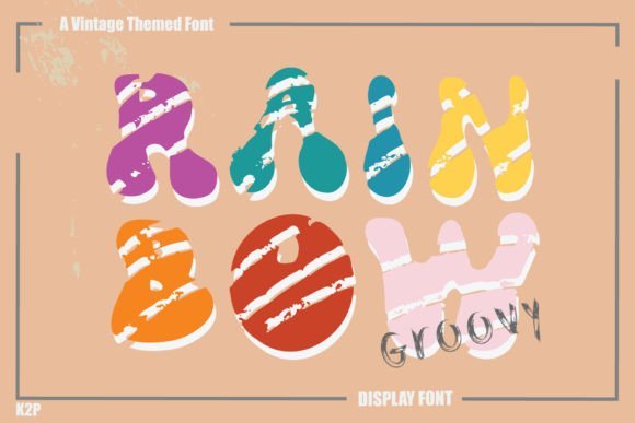 Groovy Rainbow Font - Featured Image