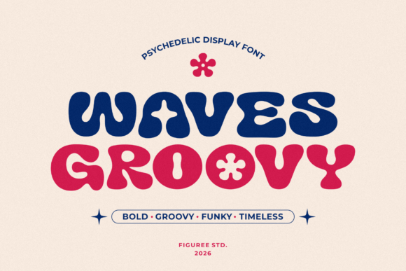 Groovy Waves Font - Featured Image
