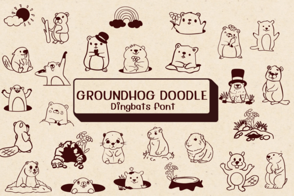 Groundhog Doodle Font - Featured Image