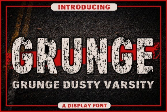 Grunge Dusty Varsity Font - Featured Image