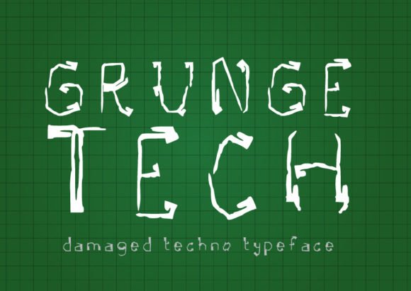 Grunge Tech Font - Featured Image