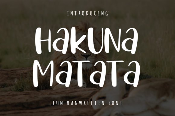 Hakuna Matata Font - Featured Image