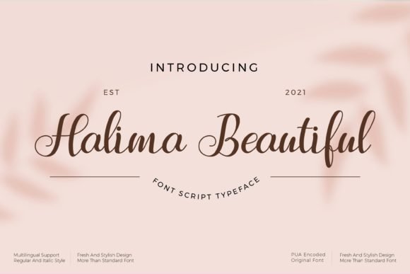 Halima Beautiful Font - Featured Image