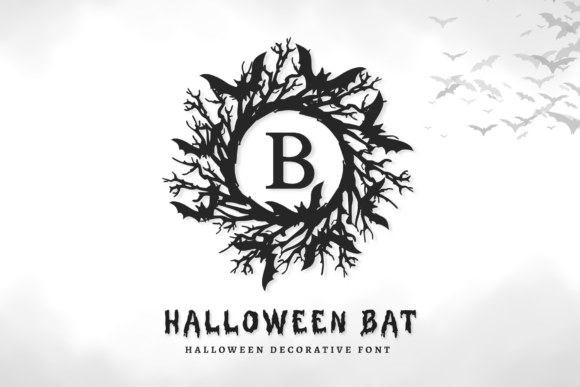 Halloween Bat Monogram Font - Featured Image