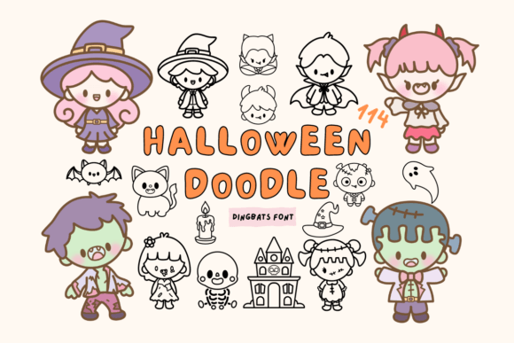 Halloween Doodle Font - Featured Image