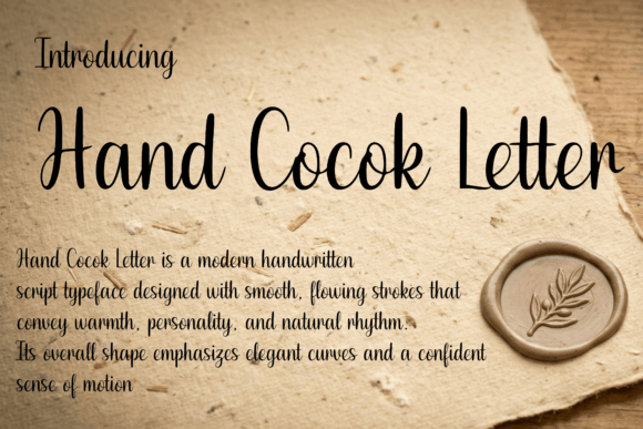 Hand Cocok Letter Font - Featured Image
