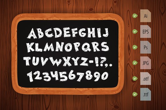 Hand Drawn Chalked Font - Featured Image
