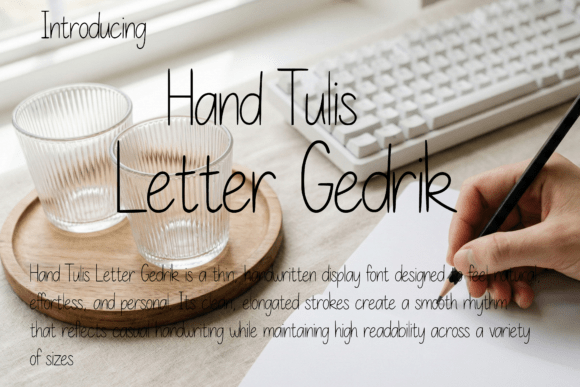 Hand Tulis Letter Gedrik Font - Featured Image