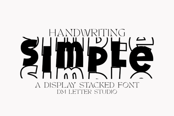 Handwriting Simple Stacked Font - Featured Image
