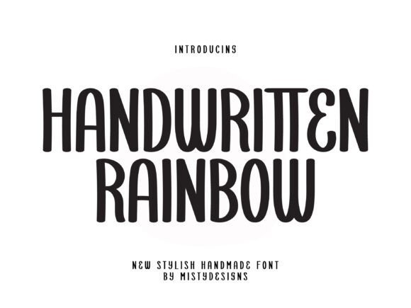 Handwritten Rainbow Font - Featured Image
