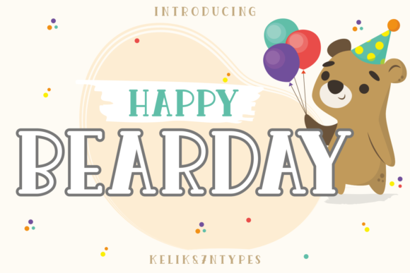 Happy Bearday Font - Featured Image