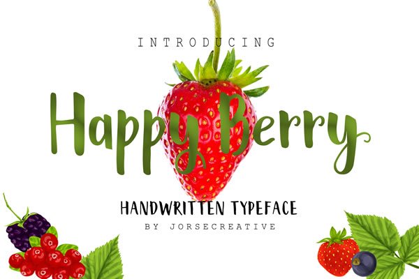Happy Berry Font - Featured Image