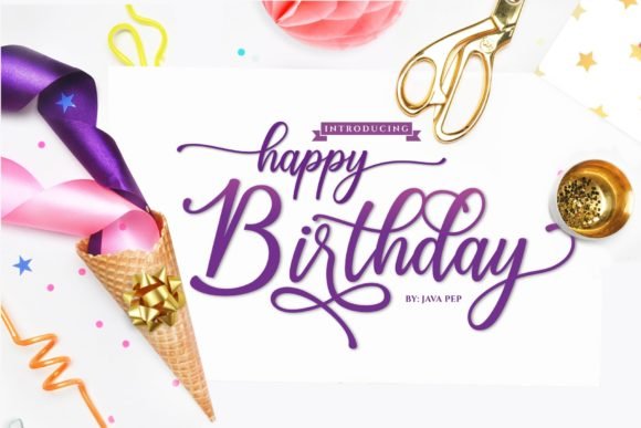 Happy Birthday Font - Featured Image