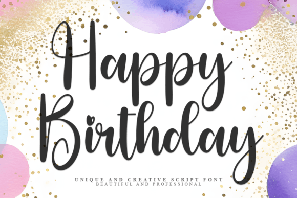 Happy Birthday Font - Featured Image