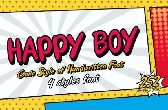 Happy Boy Font - Featured Image