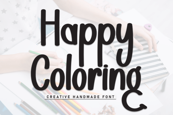 Happy Coloring Font - Featured Image